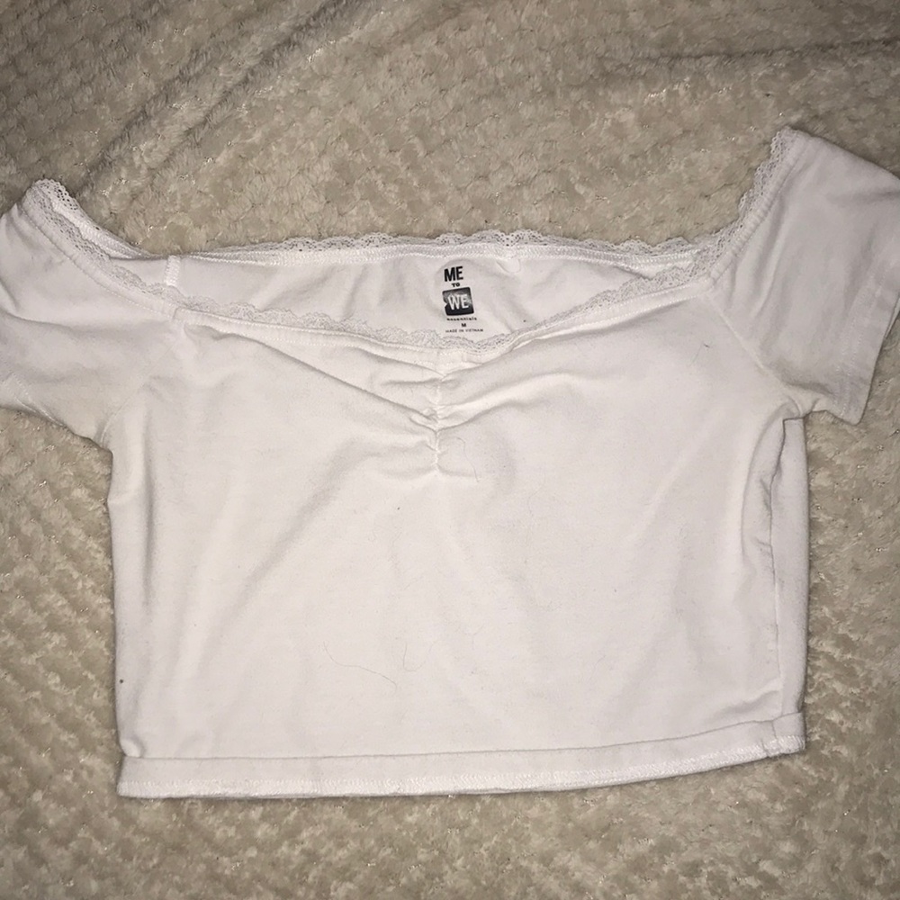 Cinched Off the Shoulder Crop Top